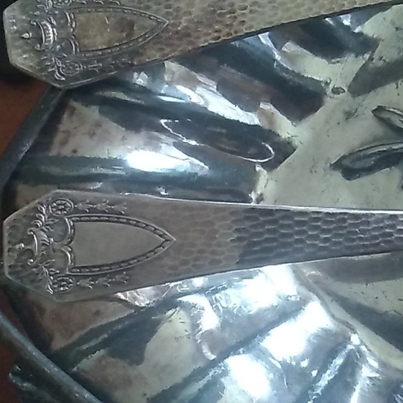 βοΈ Exquisite Silver FLORAL Quadruple PLATED FOOTED BRIDAL BASKET - Picture 12 of 16